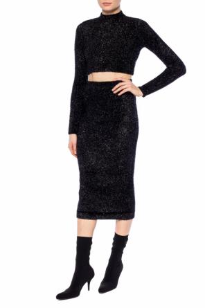 Cropped sweater trimmed with a lurex thread, zdjęcie 2 Cropped sweater trimmed with a lurex thread od Versace Versus